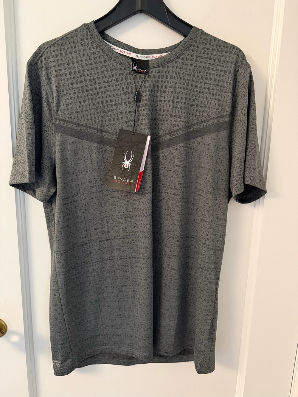 Spyder Men's Heather Charcoal Short Sleeve Performance Tee